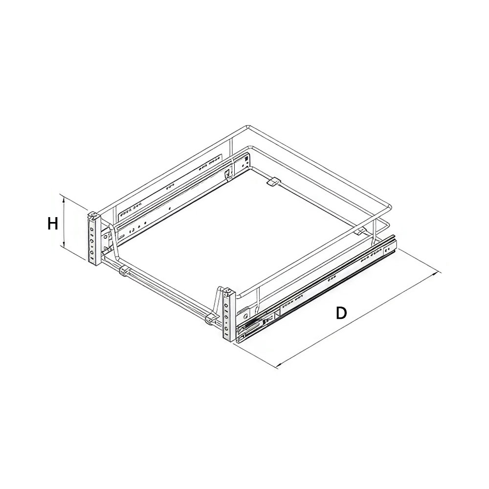 Starax S-2372-A Ahşap Tablalı Kapağa Monte Teleskopik Raylı