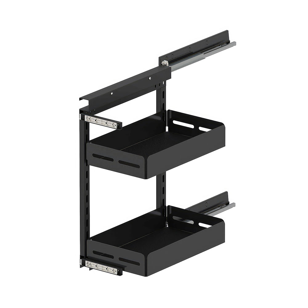 Starax S-2791-P-A Premium Yandan Gizli Raylı Tezgah Altı Ünite Sol 90° Antrasit 35 cm.