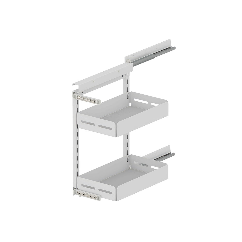 Starax S-2203-UB-W Unique Box Yandan Gizli Raylı Tezgah Altı Ünite Sol 90° Beyaz 25 cm.