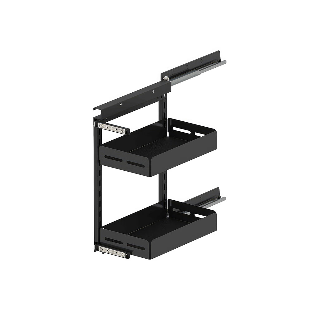 Starax S-2204-UB-A Unique Box Yandan Gizli Raylı Tezgah Altı Ünite Sağ 90° Antrasit 30 cm.