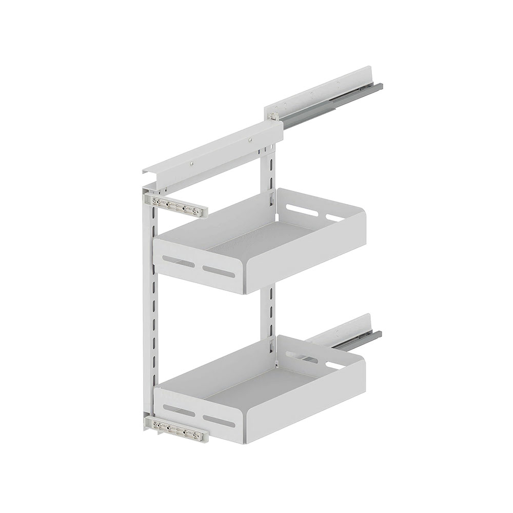 Starax S-2205-UB-W Unique Box Yandan Gizli Raylı Tezgah Altı Ünite Sol 90° Beyaz 30 cm.