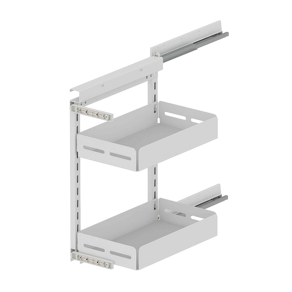 Starax S-2794-UB-W Unique Box Yandan Gizli Raylı Tezgah Altı Ünite Sağ 90° Beyaz 40 cm.