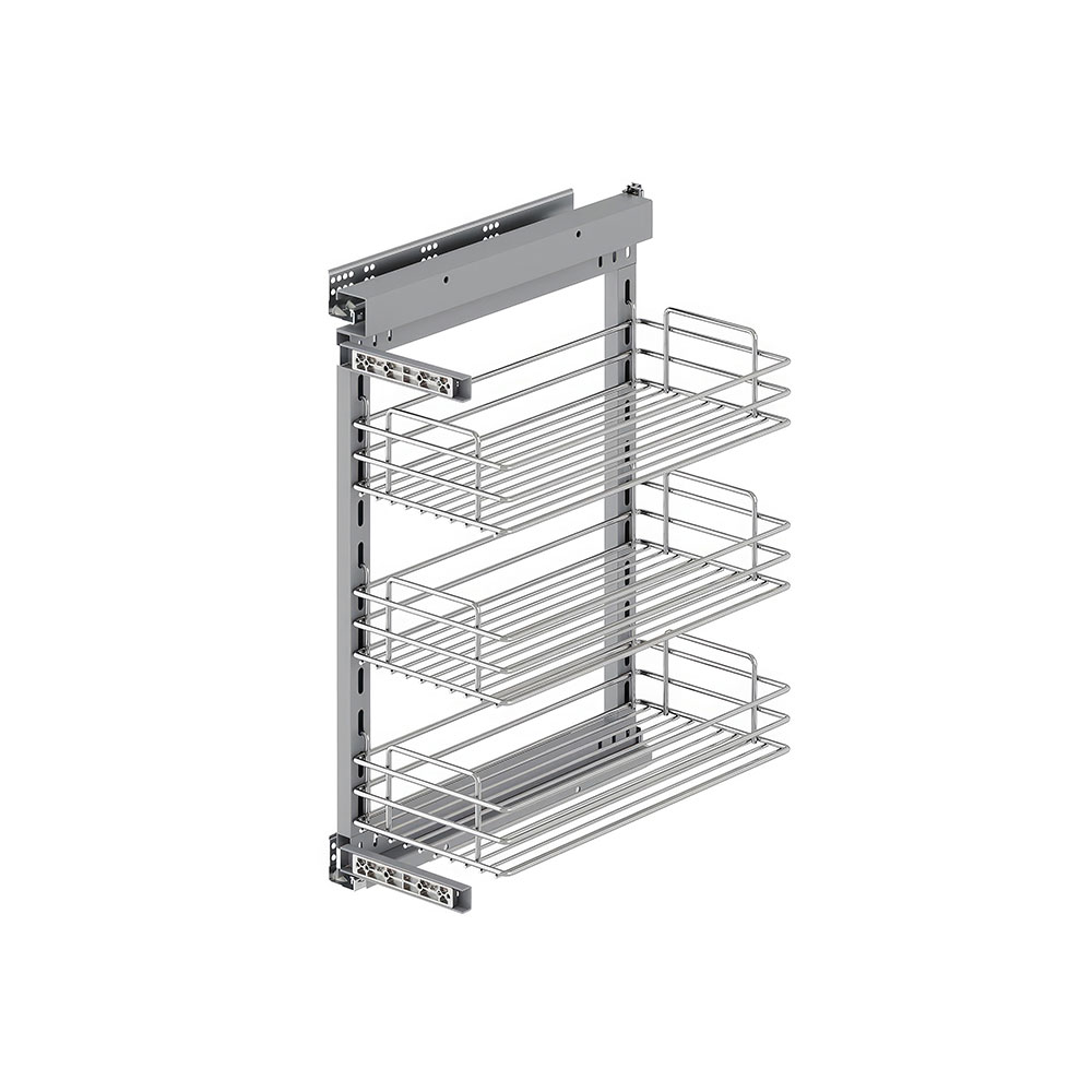Starax S-2204-C Yandan Gizli Raylı Tel Ünite Sağ 90° Krom 25 cm.