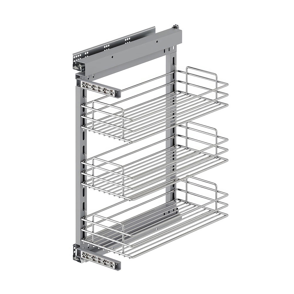 Starax S-2794-C Yandan Gizli Raylı Tel Ünite Sağ 90° Krom 40 cm.
