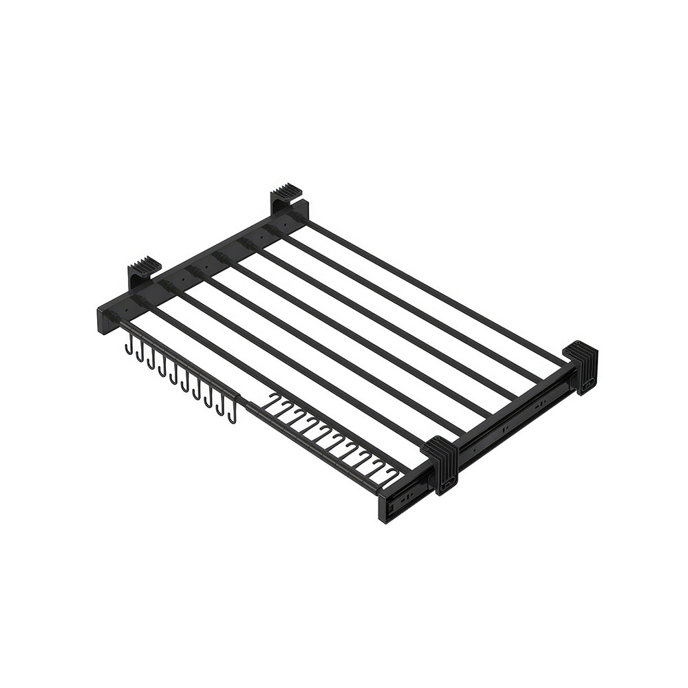 Starax S-6305-A Plastik Kapaklı Teleskopik Raylı Pantolonluk Antrasit 60 cm