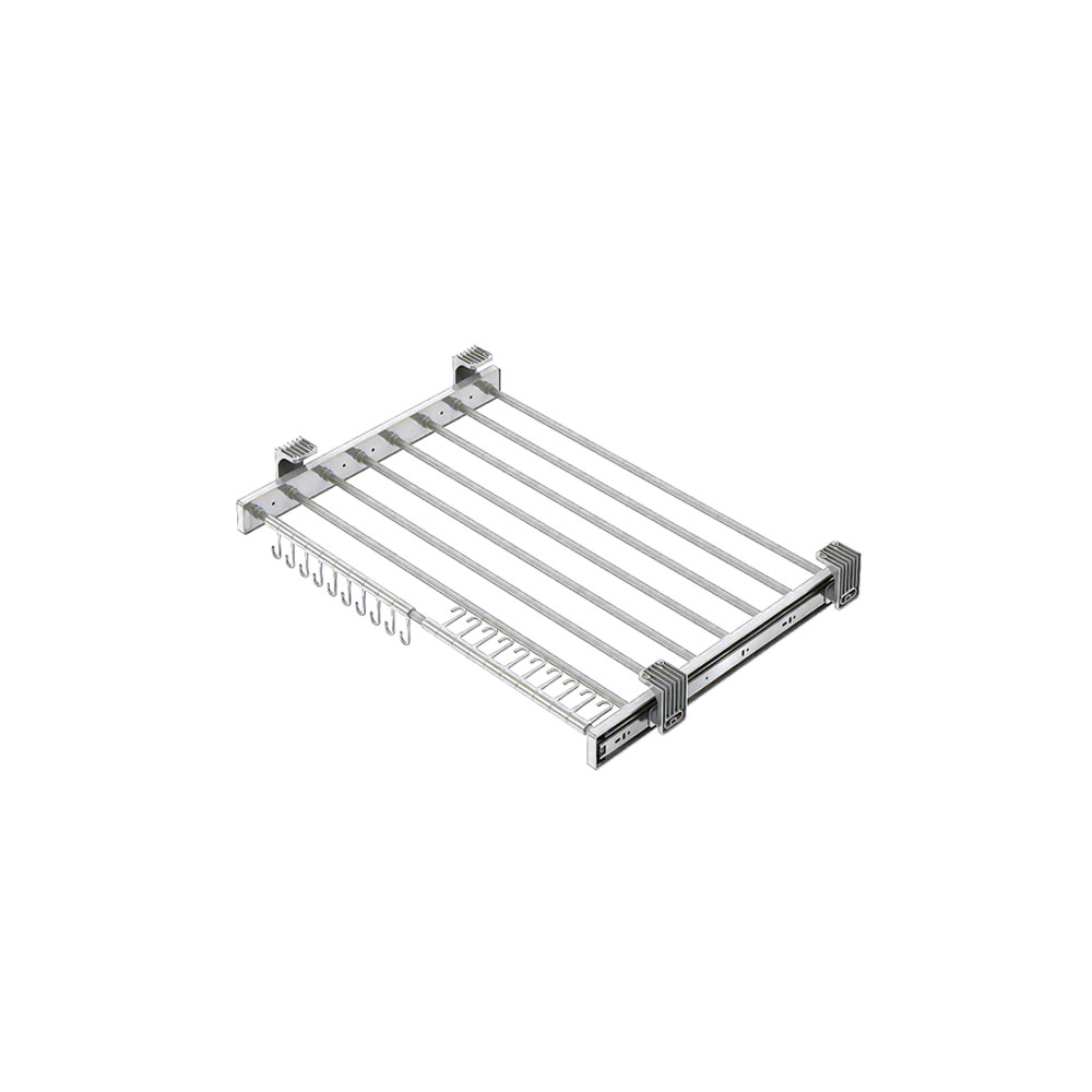 Starax S-6301-G Plastik Kapaklı Teleskopik Raylı Pantolonluk Gri 40 cm