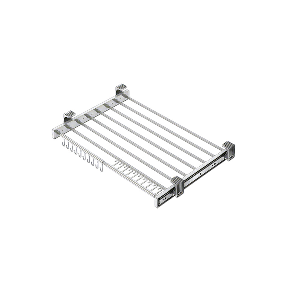 Starax S-6303-G Plastik Kapaklı Teleskopik Raylı Pantolonluk Gri 50 cm