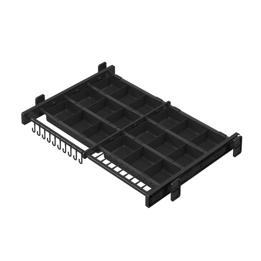 Starax S-6328-A Plastik Kapaklı Teleskopik Raylı Aksesuarlık Antrasit 80 cm.