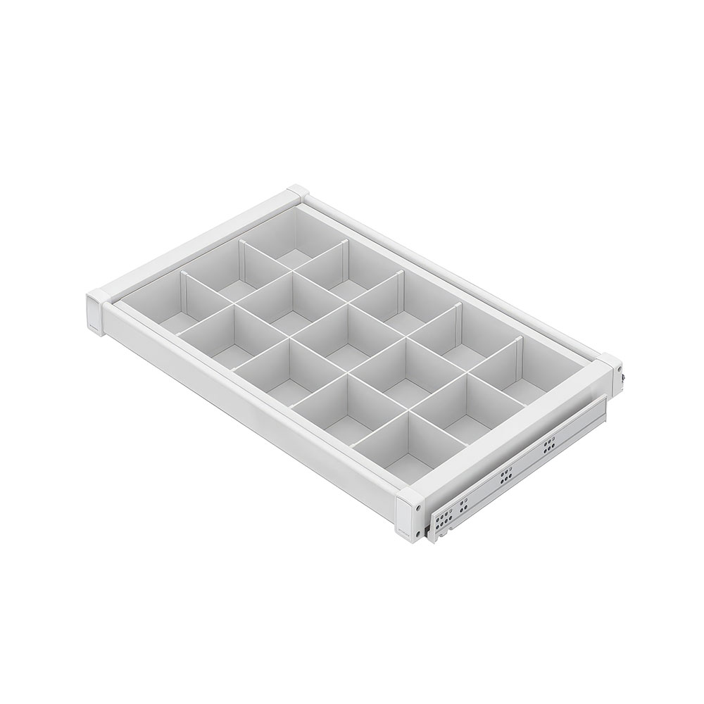 Starax S-6717-W Gizli Raylı Alüminyum Bölmeli Raf Beyaz 80 cm