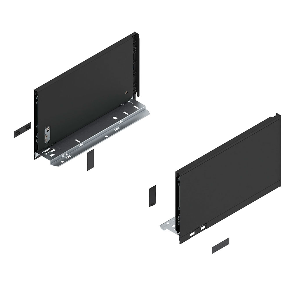 Blum 770C4502S Legrabox Pure C Çekmece Yanı Sağ+Sol, 450mm Karbon Siyah