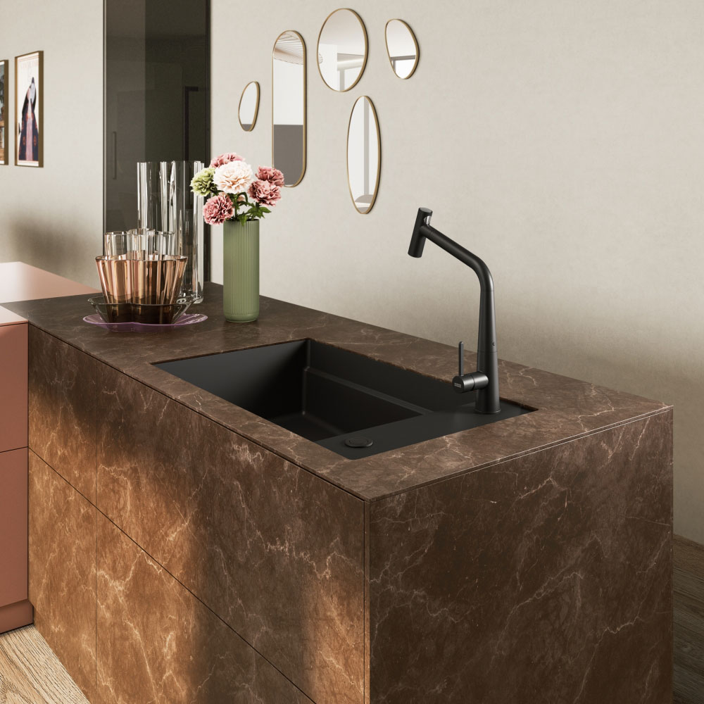 Franke KNG 110-62 Mat Siyah Granit Tezgah Altı Eviye 760x460 mm