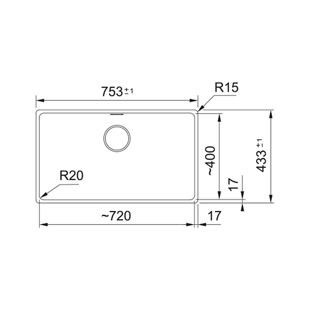 Franke MRG 110-72 Sahara Granit Tezgâh Altı Eviye 753x433 mm