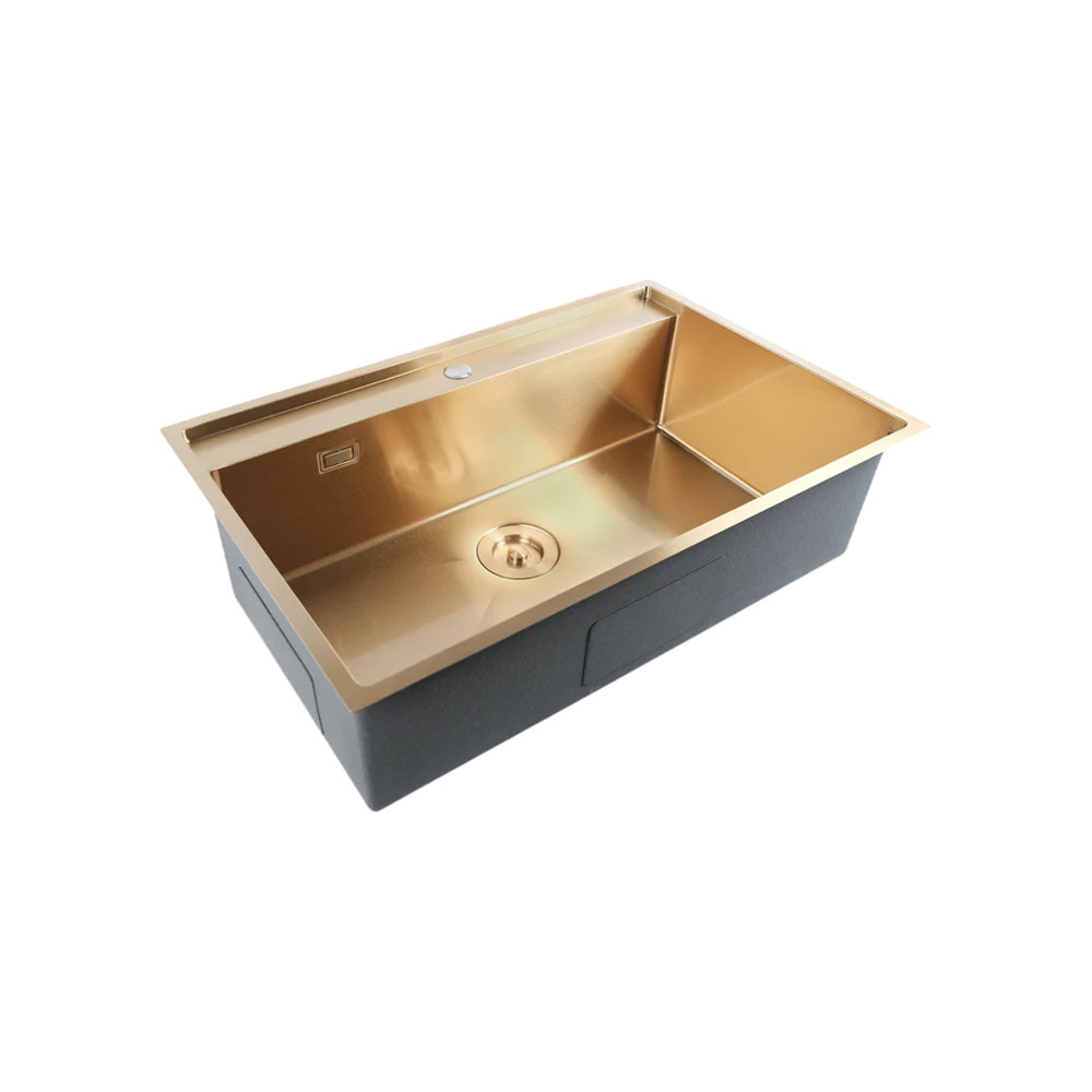 Crauf Poli 6302 Pvd Altın Imperial Gold Tek Gözlü El Yapımı Eviye