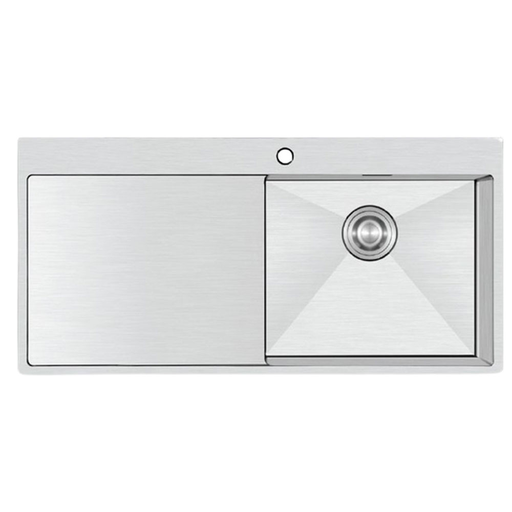 Crauf Via Lattea 6174 Inox Platinum Satin Sol Damlalıklı Eviye